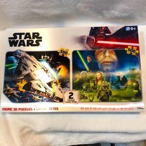 New Star Wars puzzles 500pc each. Prime lenticular puzzle